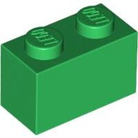 Brick 1x2 Green