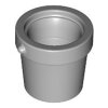Minifigure, Utensil Bucket 1x1x1 Tapered with Handle Holders Light Bluish Gray