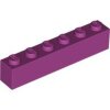 Brick 1x6 Magenta