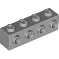 Brick, Modified 1x4 with Studs on Side Light Bluish Gray