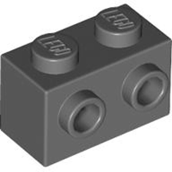 Brick, Modified 1x2 with Studs on 1 Side Dark Bluish Gray