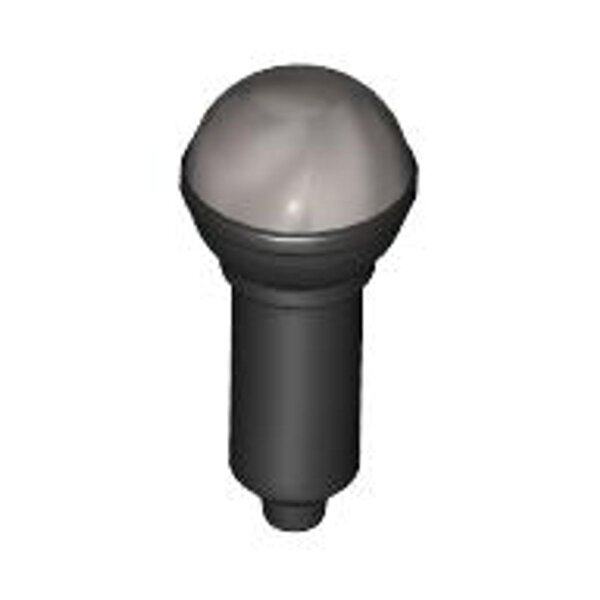 Minifigure, Utensil Microphone with Silver Top Half Screen Pattern Black