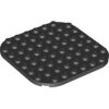 Plate, Round 8x8 with Rounded Corners Black