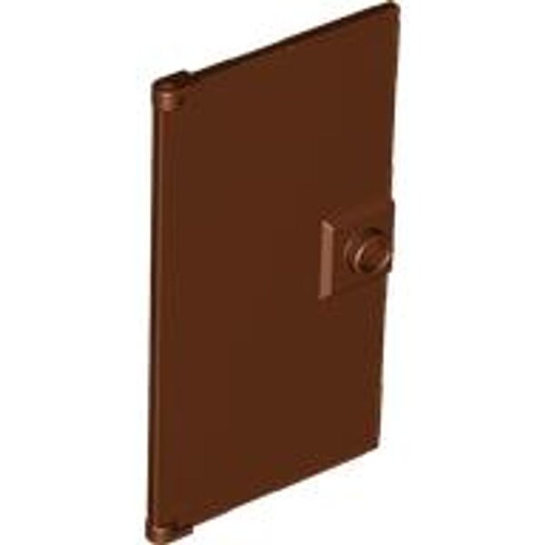 Door 1x4x6 with Stud Handle Reddish Brown