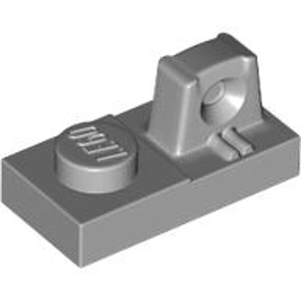 Hinge Plate 1x2 Locking with 1 Finger on Top Light Bluish Gray