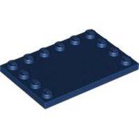 Tile, Modified 4x6 with Studs on Edges Dark Blue