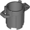 Container, Trash Can with 4 Cover Holders Dark Bluish Gray