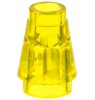 Cone 1x1 with Top Groove Trans-Yellow