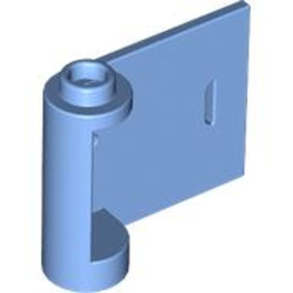 Door 1x3x2 Right - Open Between Top and Bottom Hinge with Horizontal White Stripe Pattern Medium Blue