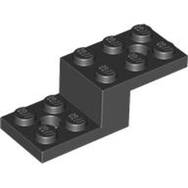 Bracket 5x2x1 1/3 with 2 Holes and Bottom Tube Black