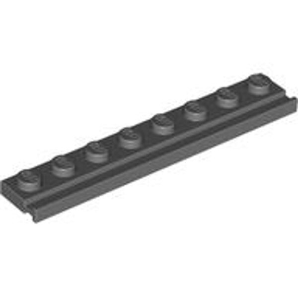 Plate, Modified 1x8 with Door Rail Dark Bluish Gray