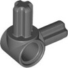 Technic, Axle and Pin Connector Hub with 2 Perpendicular Axles Dark Bluish Gray