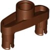 Technic, Pin Connector 3L with 2 Pins and Center Hole Reddish Brown