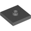Plate, Modified 2x2 with Groove and 1 Stud in Center (Jumper) Dark Bluish Gray