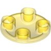 Plate, Round 2x2 with Rounded Bottom (Boat Stud) Trans-Yellow