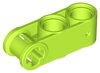 Technic, Axle and Pin Connector Perpendicular 3L with 2 Pin Holes Lime