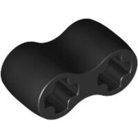 Technic, Axle Connector Double - Flexible Rubber Black