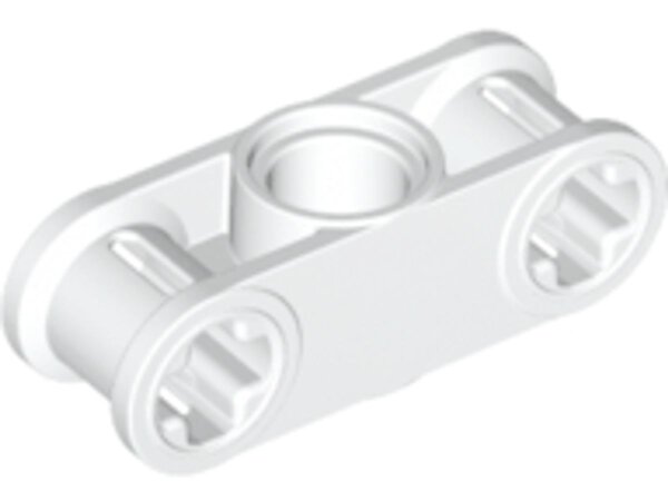 Technic, Axle and Pin Connector Perpendicular 3L with Center Pin Hole White