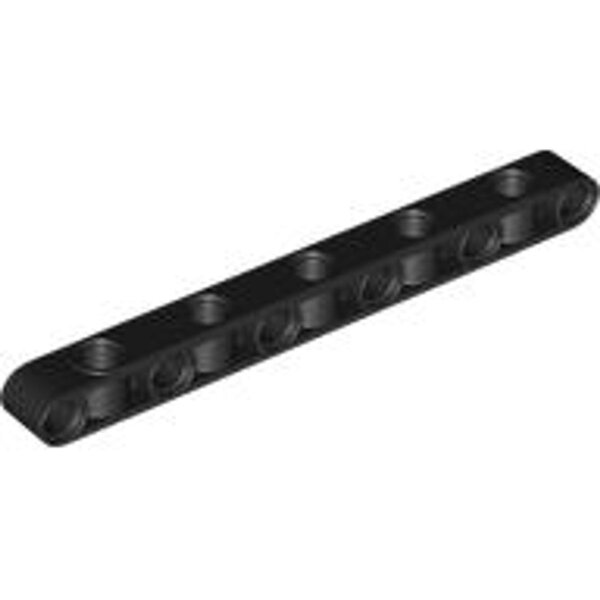 Technic, Liftarm, Modified Perpendicular Holes Thick 1x11 Black