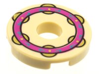 Tile, Round 2x2 with Hole with Magenta Ring with Dark...