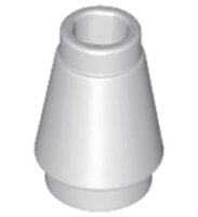 Cone 1x1 with Top Groove Light Bluish Gray