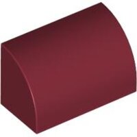 Slope, Curved 1x2 Dark Red