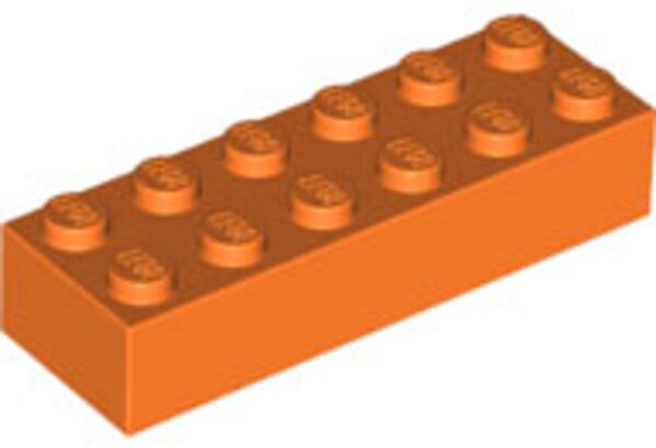 Brick 2x6 Orange
