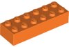 Brick 2x6 Orange