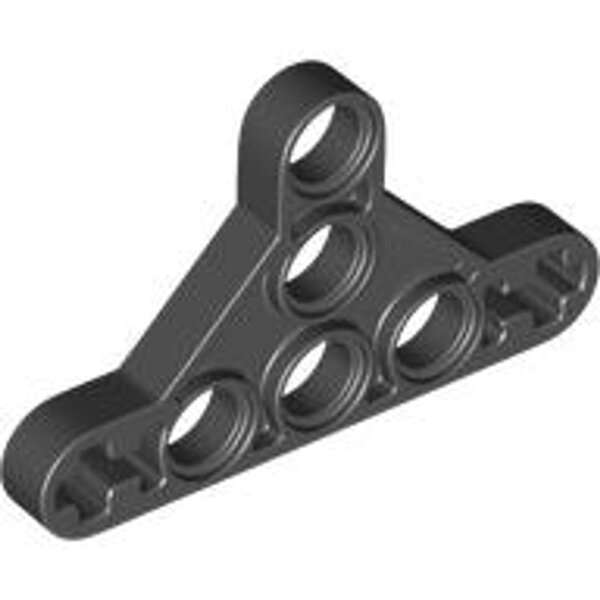 Technic, Liftarm, Modified Triangle Thin 3x5 with Short Supports Black