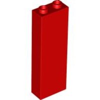 Brick 1x2x5 - Blocked Open Studs or Hollow Studs Red