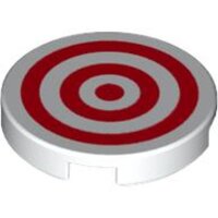 Tile, Round 2x2 with Bottom Stud Holder with Red...